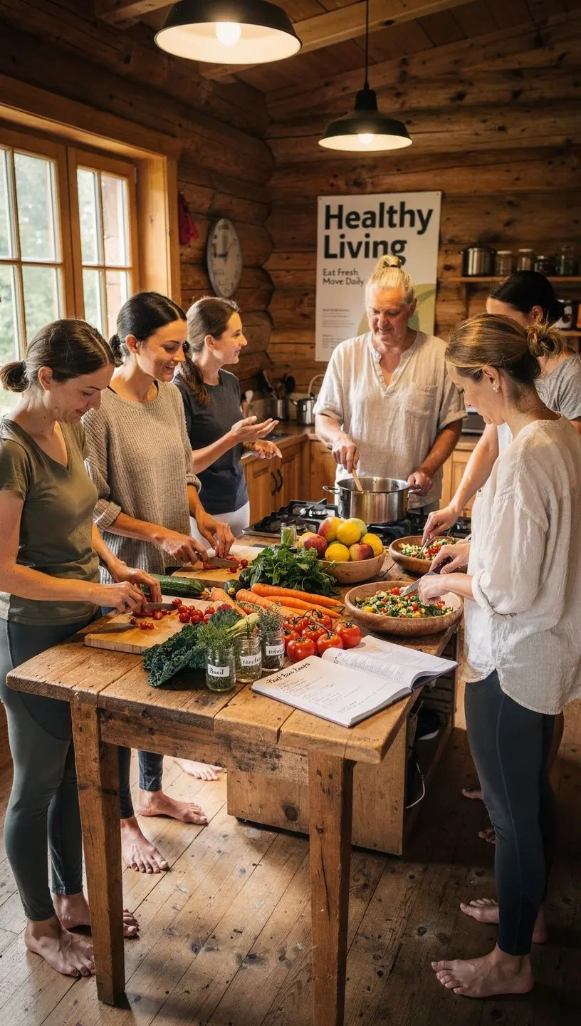 Instruktor demonstrujący pozycję jogi na maty.